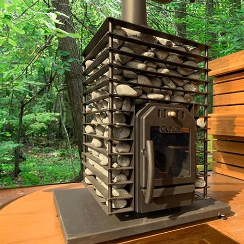 Cozy Heat Quattro Wood Burning Sauna Stove, Up to 18kW