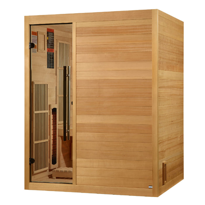 Soria 3 Person Hybrid Sauna Full Spectrum and Harvia Traditional Stove