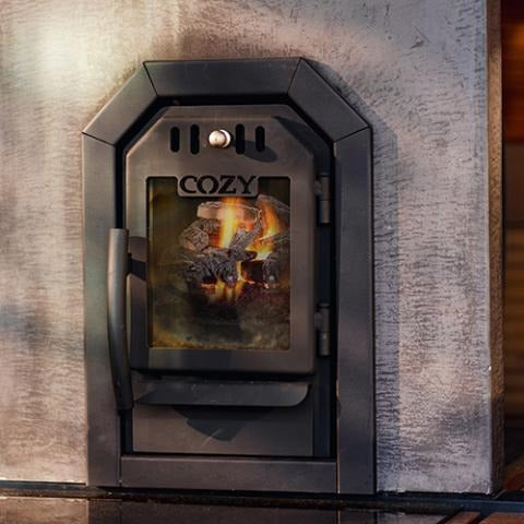 Cozy Heat SW Thru-Wall Wood Burning Sauna Stove, Up to 18kW