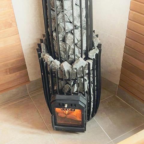 Cozy Heat SW Thru-Wall Wood Burning Sauna Stove, Up to 18kW