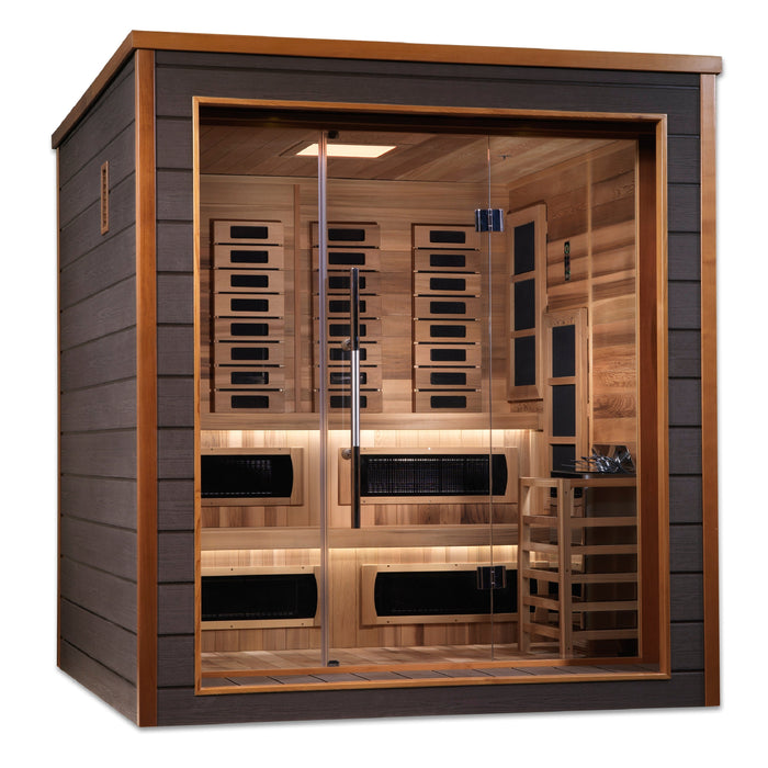 Karlstad 6 Person Outdoor-Indoor PureTech Hybrid Full Spectrum Sauna