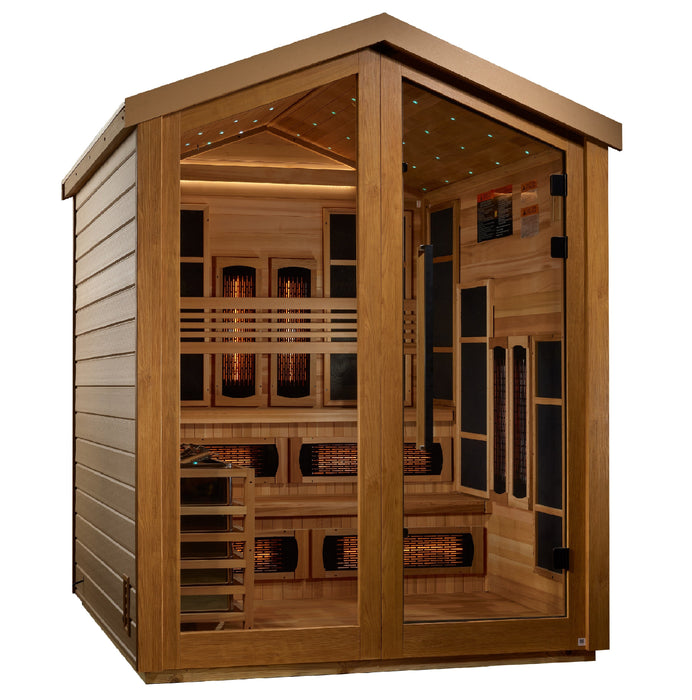 Kaskinen 6 Person Outdoor-Indoor PureTech Hybrid Full Spectrum Sauna