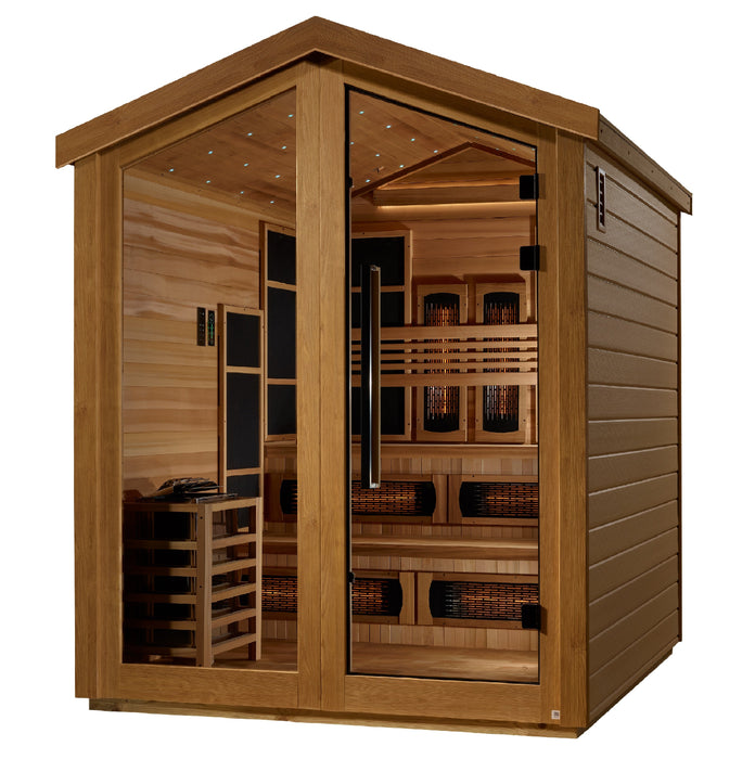 Kaskinen 6 Person Outdoor-Indoor PureTech Hybrid Full Spectrum Sauna