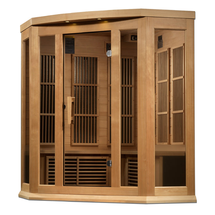 Maxxus 3 Person Corner Near Zero EMF FAR Infrared Sauna