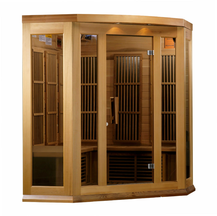 Maxxus 3 Person Corner Indoor Low EMF FAR Infrared Sauna