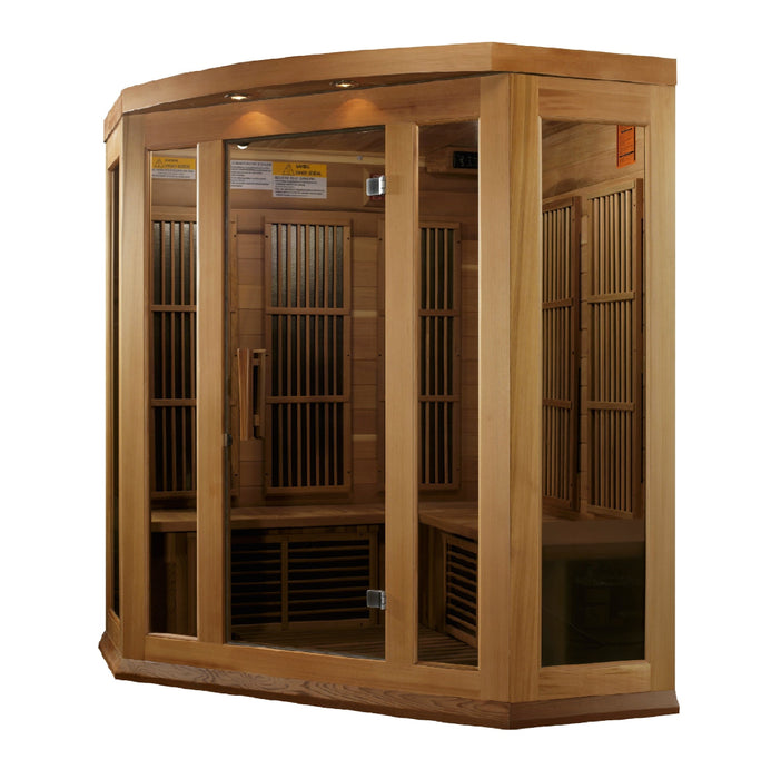 Maxxus 3 Person Corner Indoor Low EMF FAR Infrared Sauna