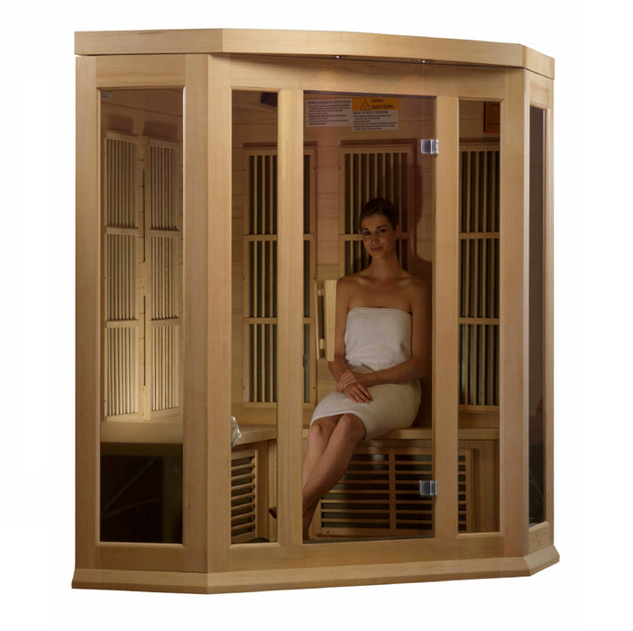 Maxxus 3 person Corner Low EMF FAR Infrared Sauna