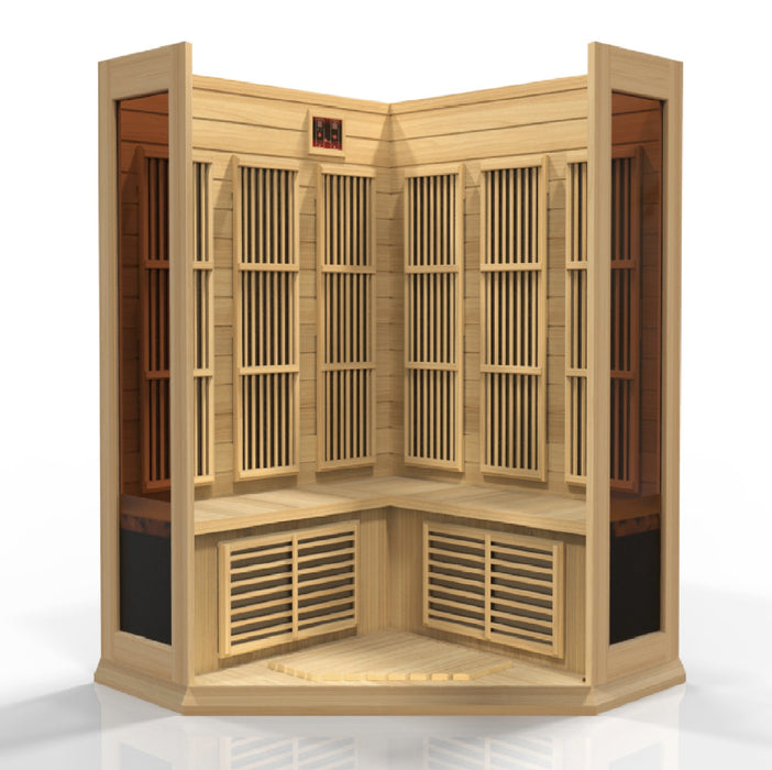 Maxxus 3 person Corner Low EMF FAR Infrared Sauna