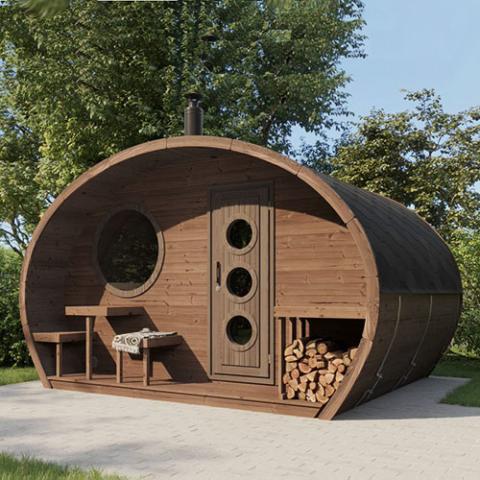 SaunaLife Model G11 Garden-Series 2 Room Sauna