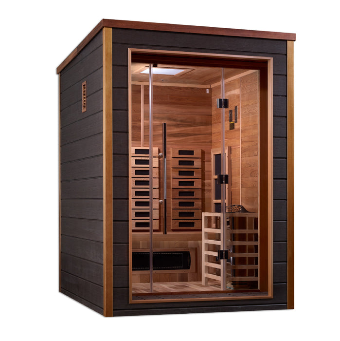 Nora 2 Person Outdoor-Indoor PureTech Hybrid Full Spectrum Sauna