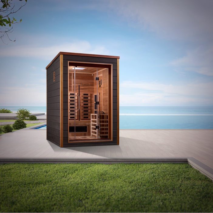 Nora 2 Person Outdoor-Indoor PureTech Hybrid Full Spectrum Sauna