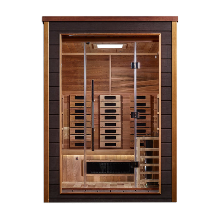 Nora 2 Person Outdoor-Indoor PureTech Hybrid Full Spectrum Sauna