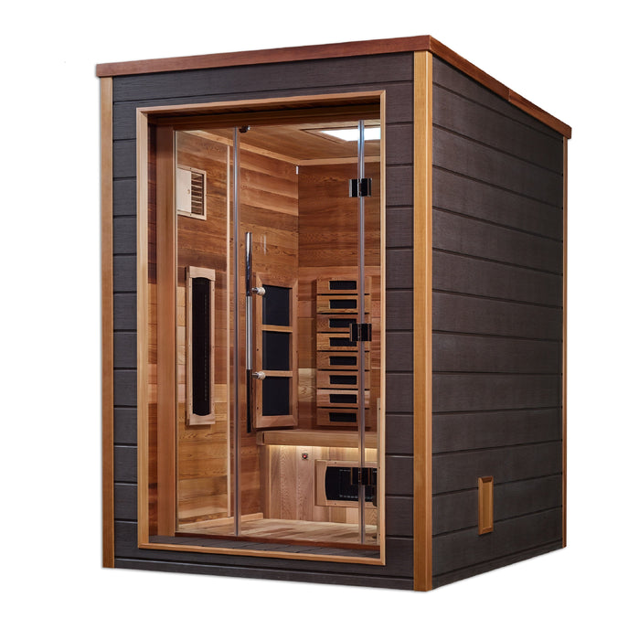 Nora 2 Person Outdoor-Indoor PureTech Hybrid Full Spectrum Sauna