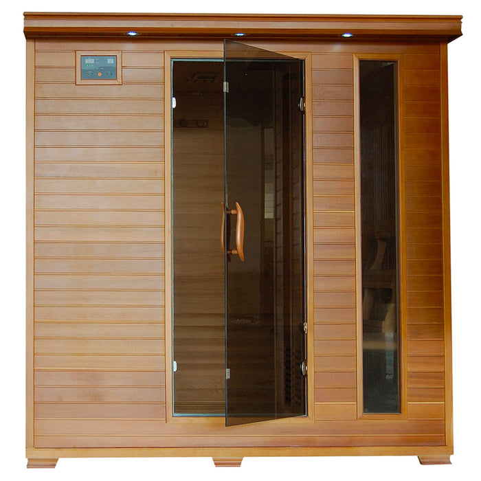 Great Bear 6 Person Cedar Carbon Infared Sauna with 10 Low EMF Heaters