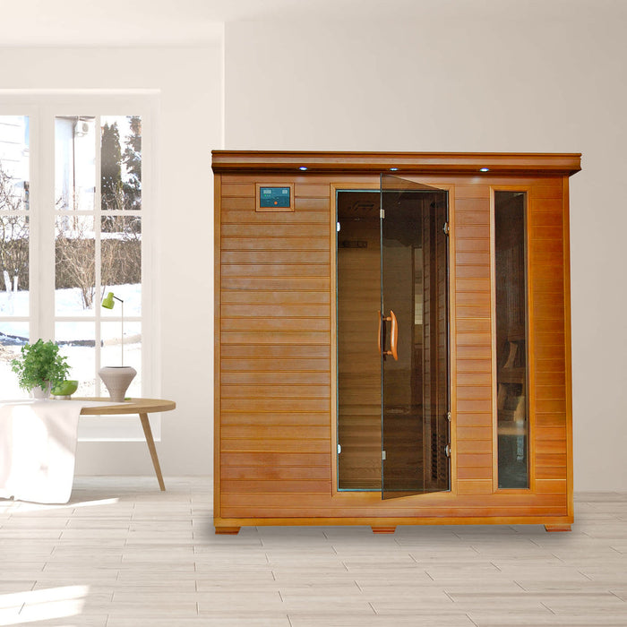 Great Bear 6 Person Cedar Carbon Infared Sauna with 10 Low EMF Heaters