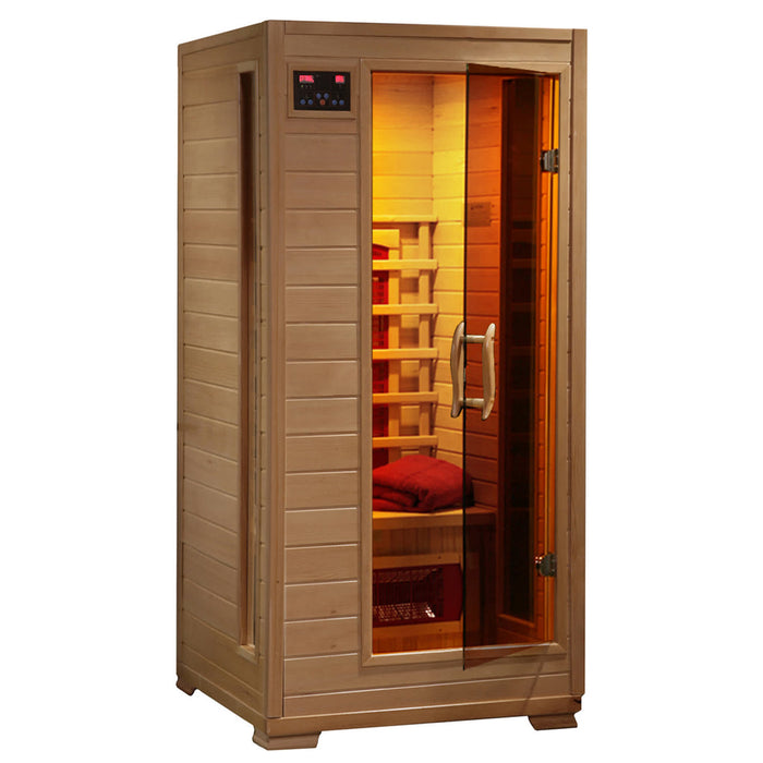 Buena Vista 1-2 Person Hemlock Infrared Sauna with 3 Ceramic Heaters