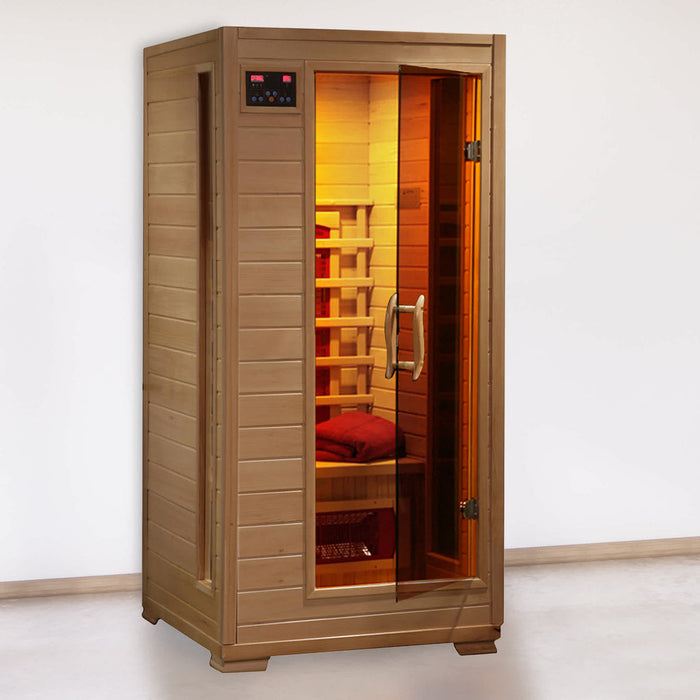 Buena Vista 1-2 Person Hemlock Infrared Sauna with 3 Ceramic Heaters