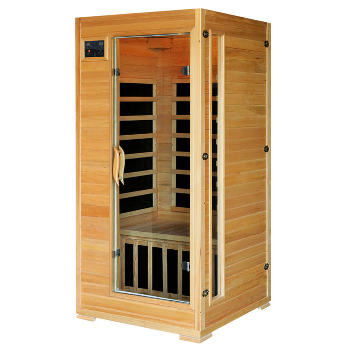 Buena Vista 1-2 Person Hemlock Infrared Sauna with 4 Carbon Heaters