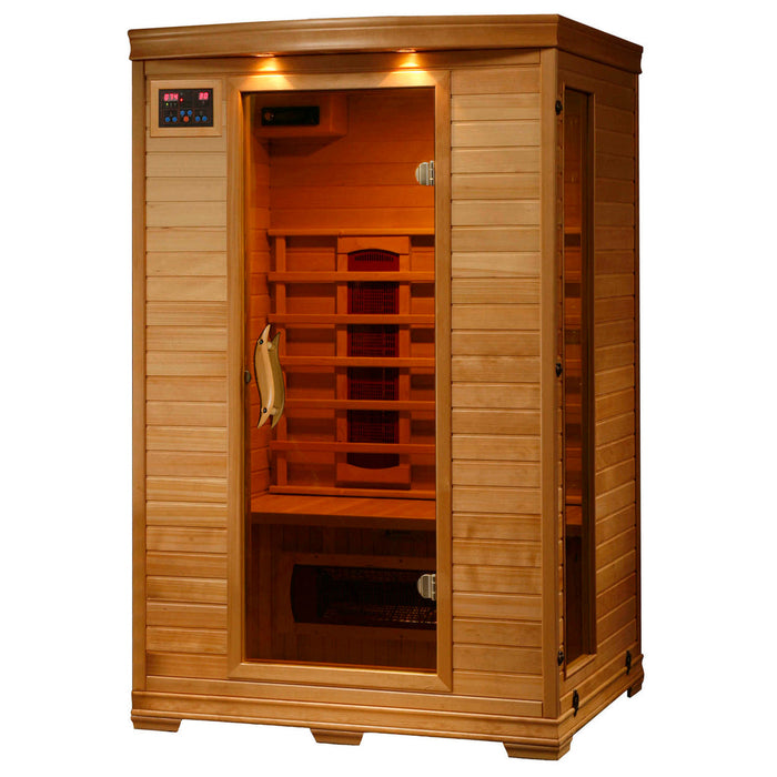 Coronado 2-Person Deluxe Hemlock Infrared Sauna with 5 Ceramic Heaters