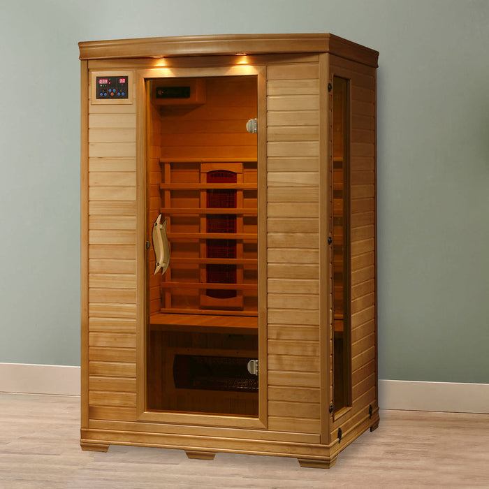 Coronado 2-Person Deluxe Hemlock Infrared Sauna with 5 Ceramic Heaters