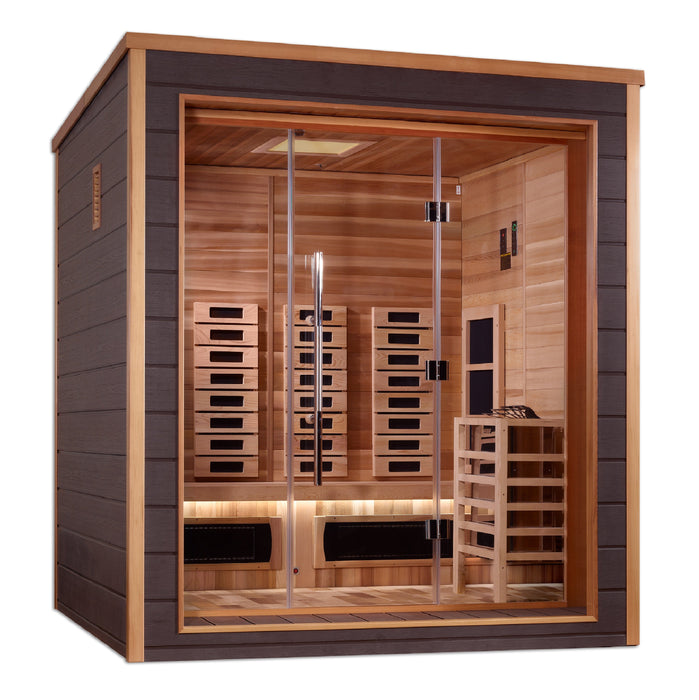 Visby 3 Person Outdoor-Indoor PureTech Hybrid Full Spectrum Sauna