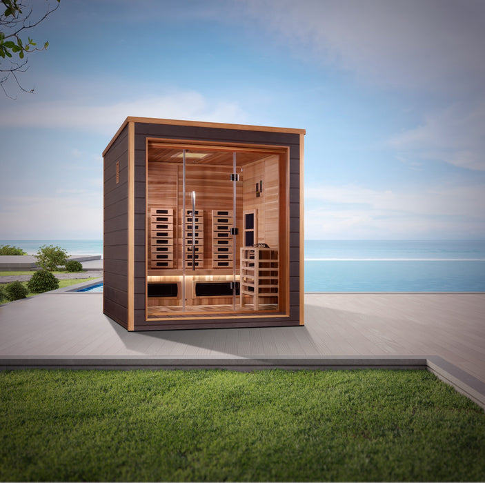 Visby 3 Person Outdoor-Indoor PureTech Hybrid Full Spectrum Sauna