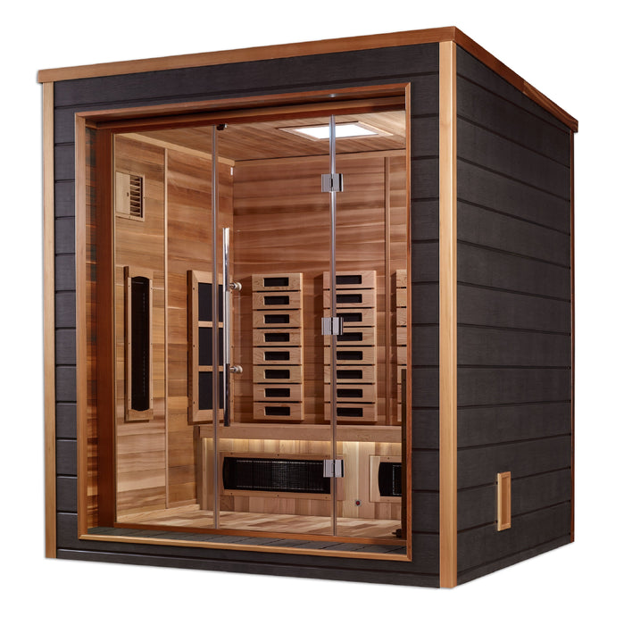 Visby 3 Person Outdoor-Indoor PureTech Hybrid Full Spectrum Sauna