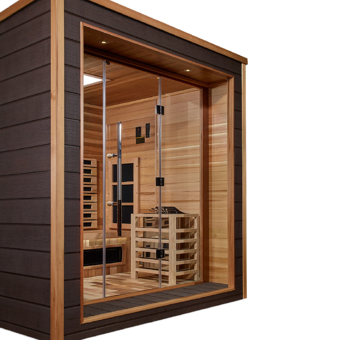 Visby 3 Person Outdoor-Indoor PureTech Hybrid Full Spectrum Sauna