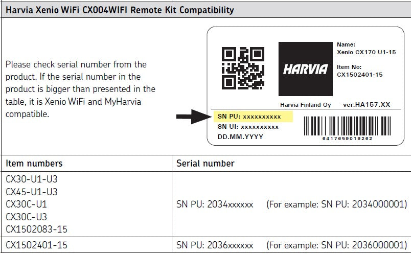 Harvia Xenio Sauna WiFi Remote Control Panel