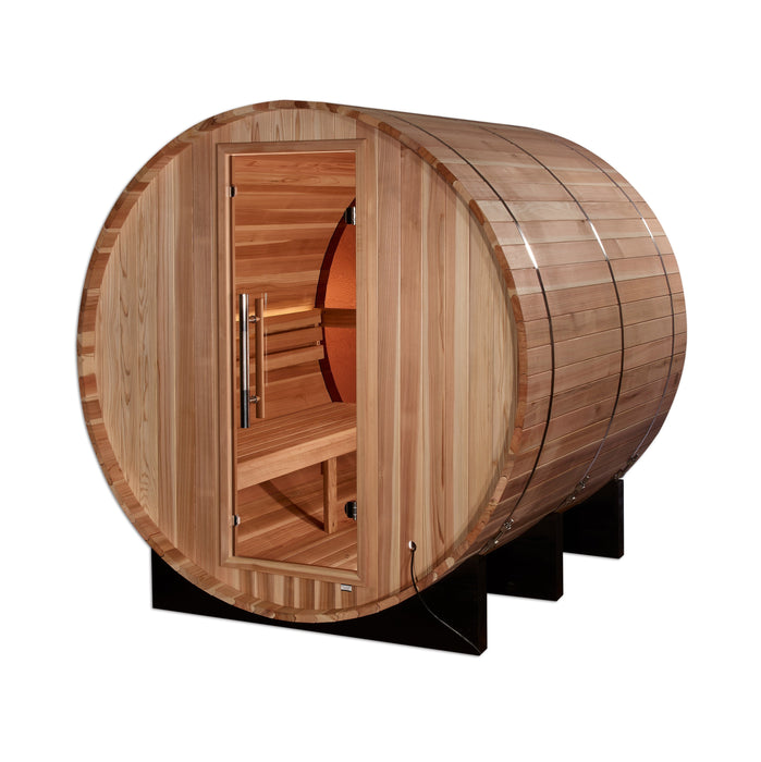 Zurich 4 Person Barrel with Bronze Privacy View - Traditional Sauna