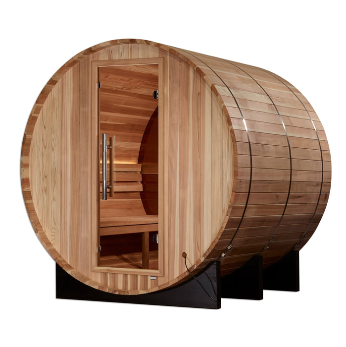 Zurich 4 Person Barrel with Bronze Privacy View - Traditional Sauna