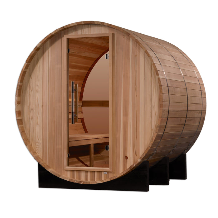 Zurich 4 Person Barrel with Bronze Privacy View - Traditional Sauna